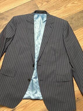 Paul Betenly Blazer Men 44R Blue  Pinstripe Thomas Wool with minor snags